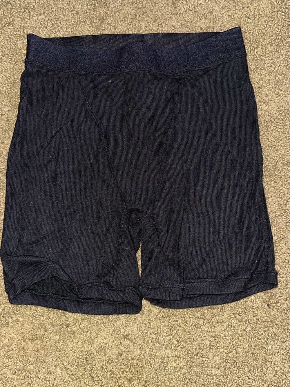 HALARA Black Ribbed Bike Shorts High Waisted Small